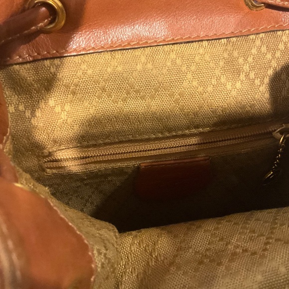 GUCCI Bamboo Handle Cognac Tan Leather Backpack main image 11